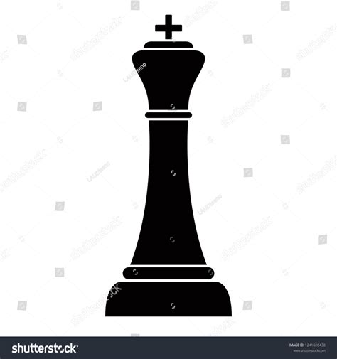 Silhouette King Chess Piece Vector Illustration Stock Vector (Royalty Free) 1241026438 ...