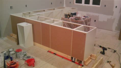 Once Upon an Acre: Installing the kitchen base cabinets