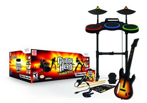 Guitar Hero: World Tour Complete Band Game - Drums + Guitar – Nintendo