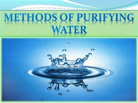 Water purification methods