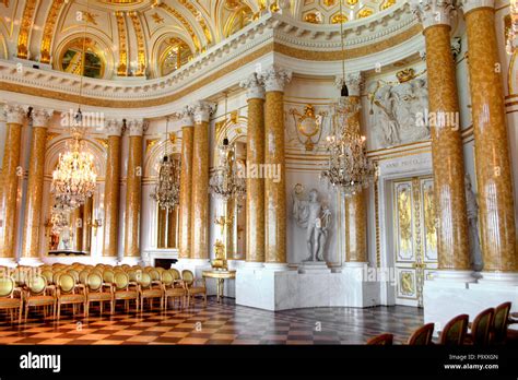 Interior of the Royal Castle in Warsaw - the The Great Assembly Hall ...