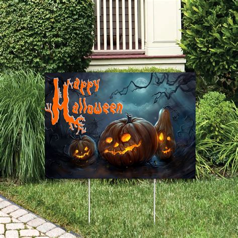 Halloween yard sign Happy Halloween Yard Sign Trick or Treat | Etsy