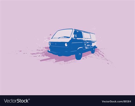 Old volkswagen Royalty Free Vector Image - VectorStock