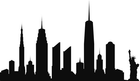 New York City Skyline Silhouette PNG Clip Art | Gallery Yopriceville ...