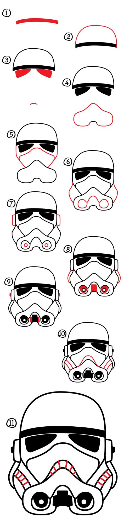 How To Draw A Stormtrooper Helmet - Art For Kids Hub