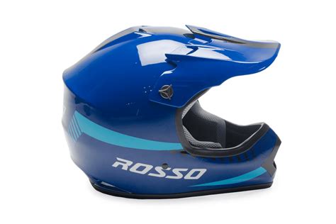 Rosso Off Road Motocross ATV Helmets For Kids in Blue DOT Approved ...