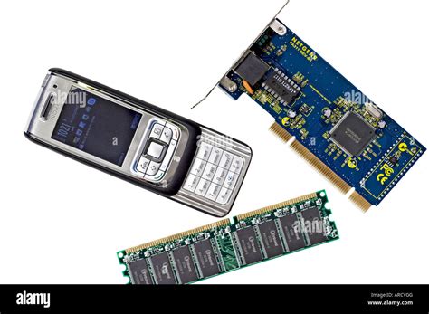 Cell Cellular Phone Memory Chip Network Card Ethernet Stock Photo - Alamy