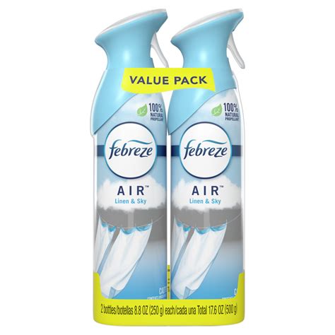 Febreze Air Fresheners, Linen Sky Scent, 8.8 Oz, Pack Of 2 Air Fresheners | OfficeSupply.com