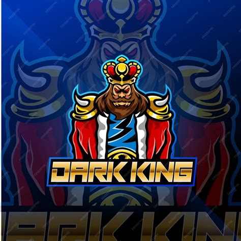 Premium Vector | Dark king esport mascot logo design