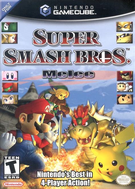 Super Smash Bros.: Melee (2001) GameCube box cover art - MobyGames