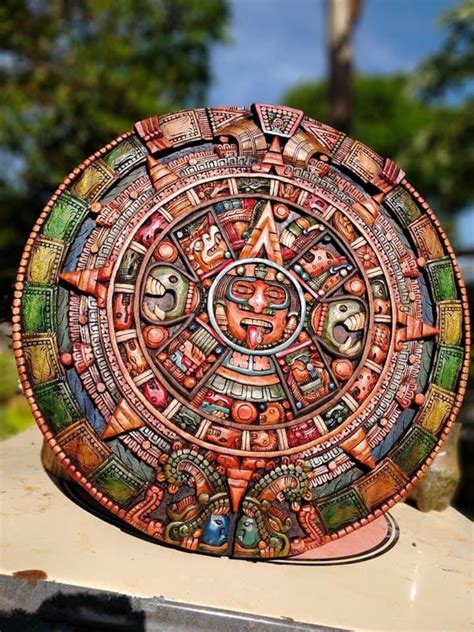 Prehispanic Aztec Art, Aztec Calendar, Mexican Painting, Wood Carving ...