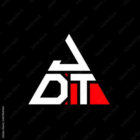 JDT triangle letter logo design with triangle shape. JDT triangle logo ...