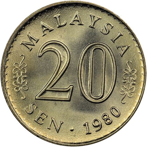 Malaysia 20 Sen Coin Value : Malaysian Coins Catalog With Images And Values Currency Prices And ...