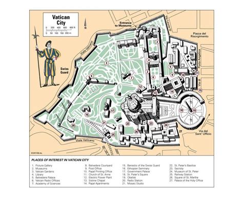 Vatican museums map - Map of Vatican museum layout (Southern Europe - Europe)