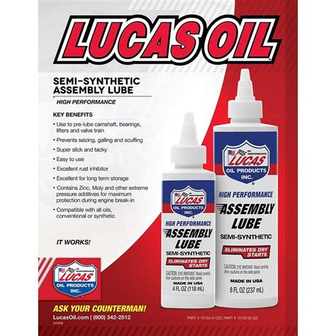 Lucas Oil Products Assembly Lube 4oz