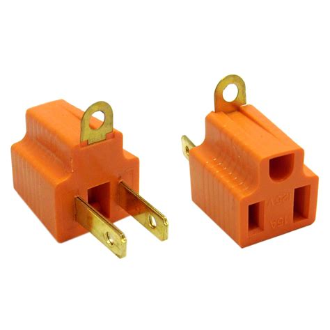 20 Pieces 3 Prong Plug to 2 Prong Outlet Electrical Ground AC Adapter Converter