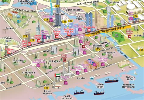 Dubai City Map Tourist