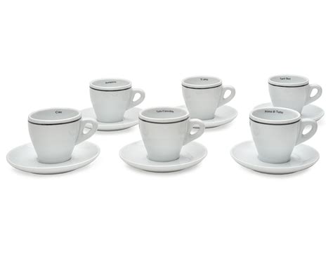 6-Piece Cappuccino Cup and Saucer 6oz Set - Artisan Cooking