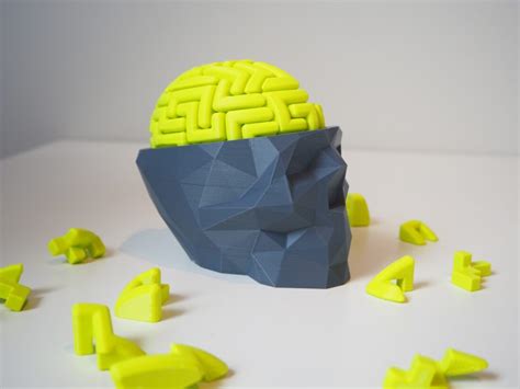 Model of the Week: 3D Brain Puzzle + Low Poly Skull [My Thinks!] - SolidSmack