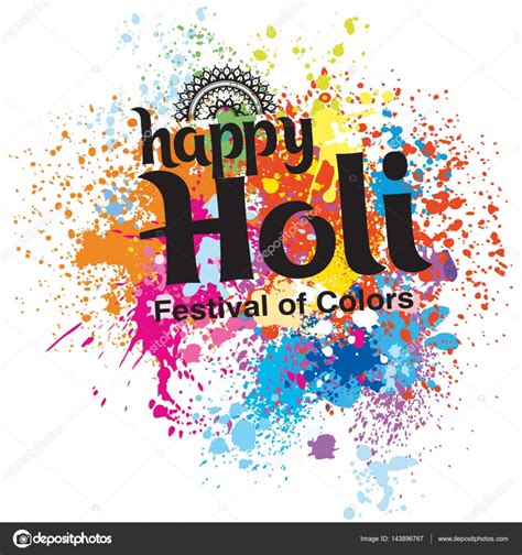 Happy Holi festival of colors Stock Illustration by ©wikki33 #143896767