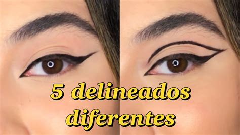 COMO FAZER 5 DELINEADOS DIFERENTES - YouTube