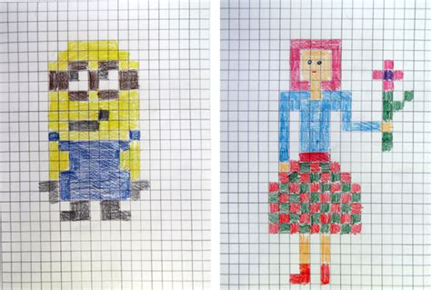 Craftsboom.com: Pixel Art Style Painting (graph paper art)