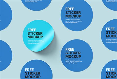 Free round sticker mockup - Mockups Design