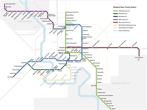 Bangkok Bts And Mrt Map