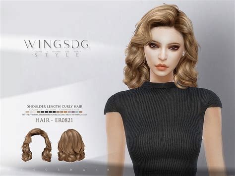 The Sims Resource - Shoulder length curly hair ER0821 | Sims 4 curly hair, Shoulder length curly ...