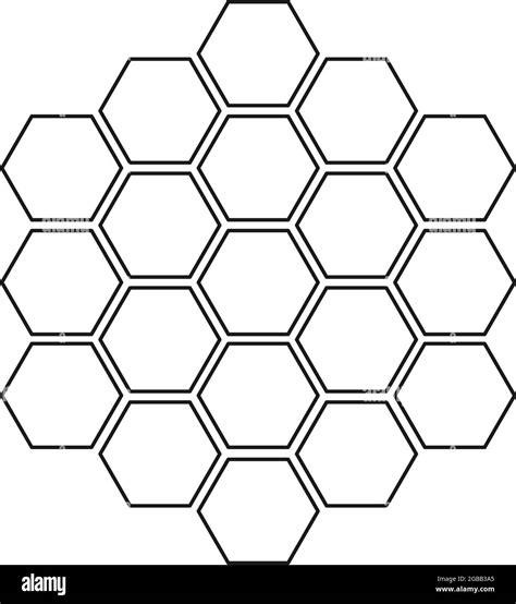 Black and white monochrome honeycomb grid background. Hexagon pattern ...