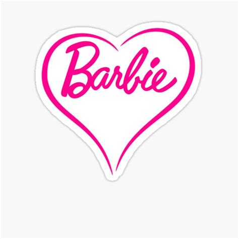 "Barbie pink heart logo" Sticker for Sale by Sneakerdesign | Redbubble