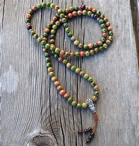 Unakite Buddhist Prayer Beads