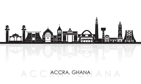 Accra City Ghana Skyline Silhouette Stock Illustrations – 17 Accra City ...