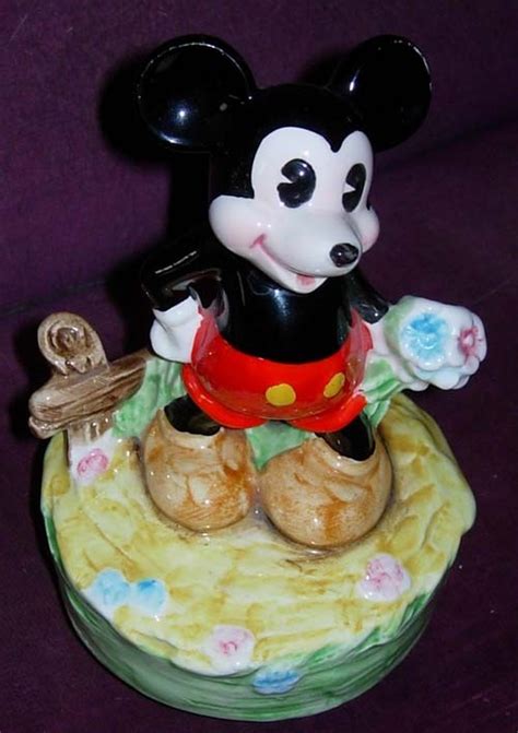 Vintage Mickey Mouse Music Box Works WDP Schmid Japan