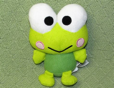 KEROPPI SANRIO PLUSH FROG 6" FIESTA PLUSH STUFFED ANIMAL TOY PINK CHEEKS LOVIE