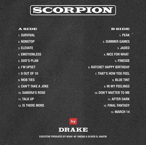 Musings: 100 X Drake Lyrics from the Scorpion Album for Your Instagram Captions