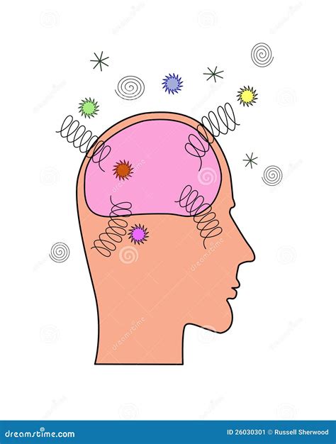 Broken Brain stock illustration. Image of illness, health - 26030301