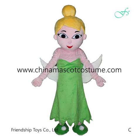 Tinker Bell Fairy mascot costume, Fairy cartoon costume