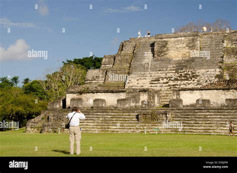 Belize, Altun Ha. Altun Ha, ruins of ancient Mayan ceremonial site from ...