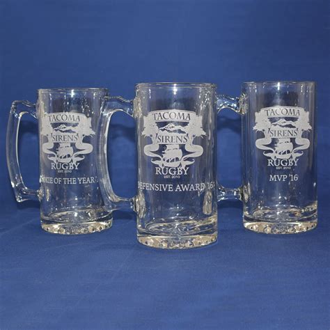 A Pair of Large Personalized Beer Steins 25oz