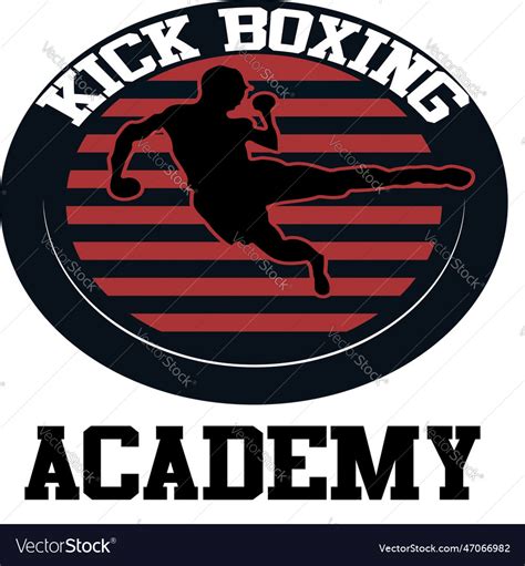 Kick boxing academy logo file Royalty Free Vector Image