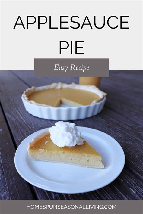 Applesauce Pie - Homespun Seasonal Living