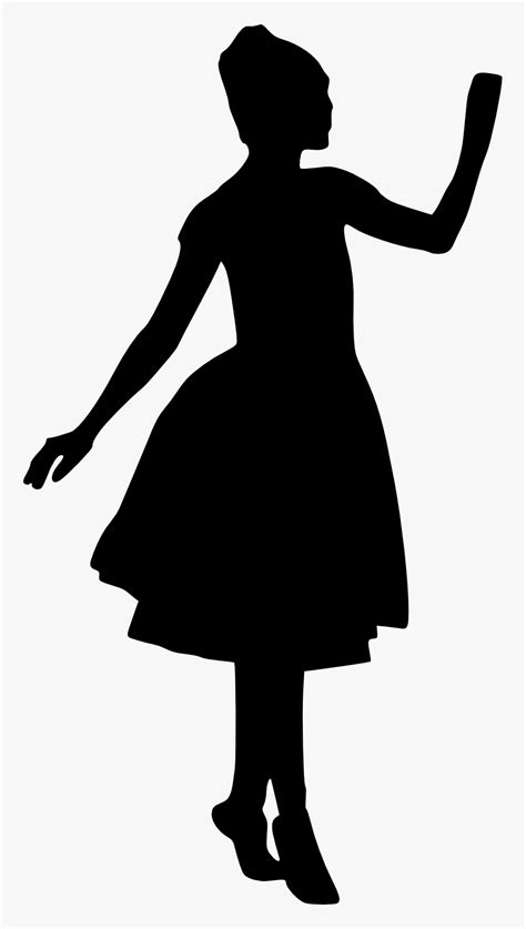 Girl Silhouette No Background Clipart, HD Png Download - kindpng