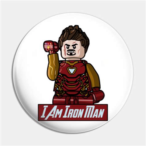 LEGO Iron Man (Avengers Endgame) - Iron Man - Pin | TeePublic UK