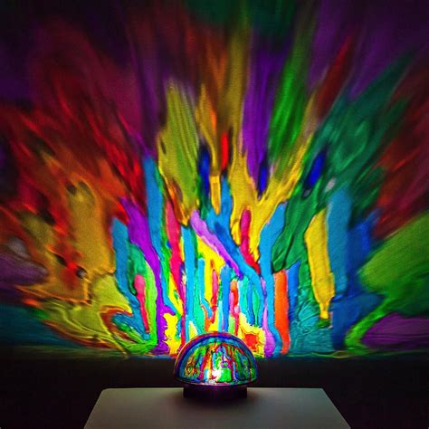 Psychedelic Lamp LED Mood Light Projector Trippy Glass Paint - Etsy