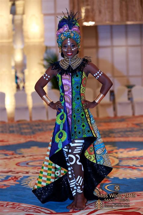 See the African Queens at Miss World 2015 in their Traditional Dance Costumes - BellaNaija