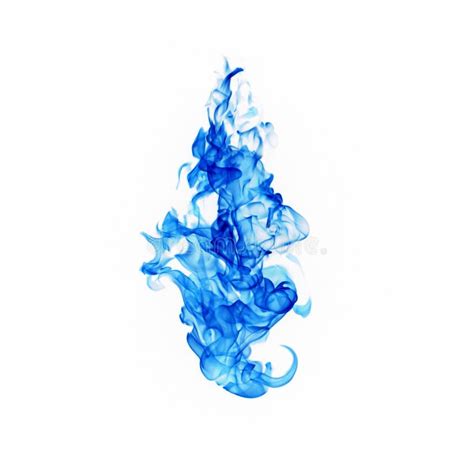 Blue Flames Isolated on White Background. Stock Photo - Image of inferno, abstract: 81441812