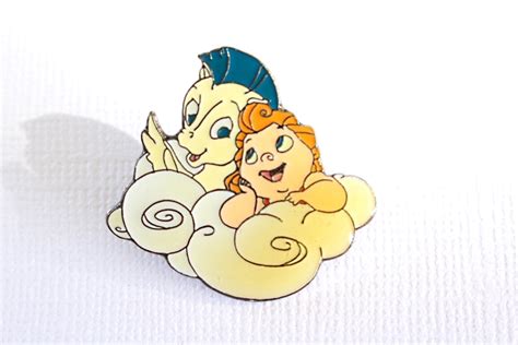 Baby Pegasus and Hercules in Clouds