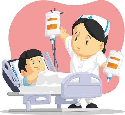 Nurse Helping Sick Child Pediatric Patient Hospital Cartoon 2144075 Vector Art at Vecteezy