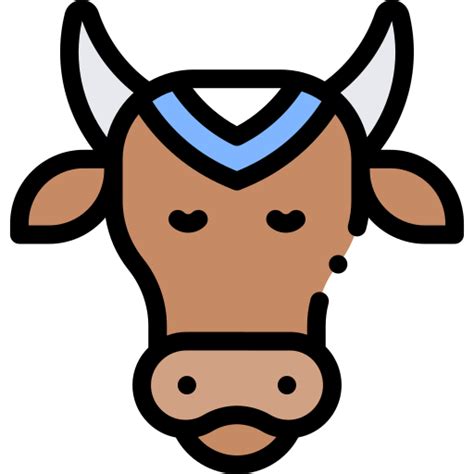 Sacred cow Detailed Rounded Lineal color icon